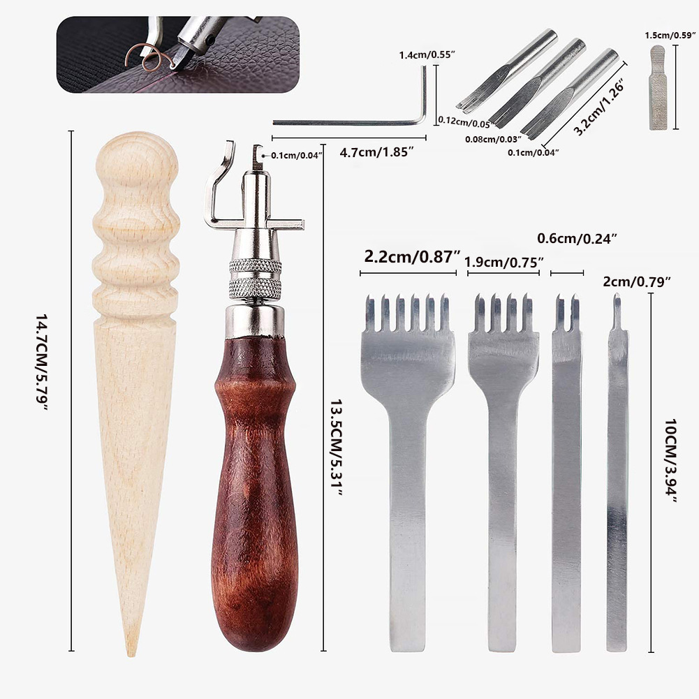 7 In 1 Adjustable Leathercraft - Groover Stitching Tool review and price