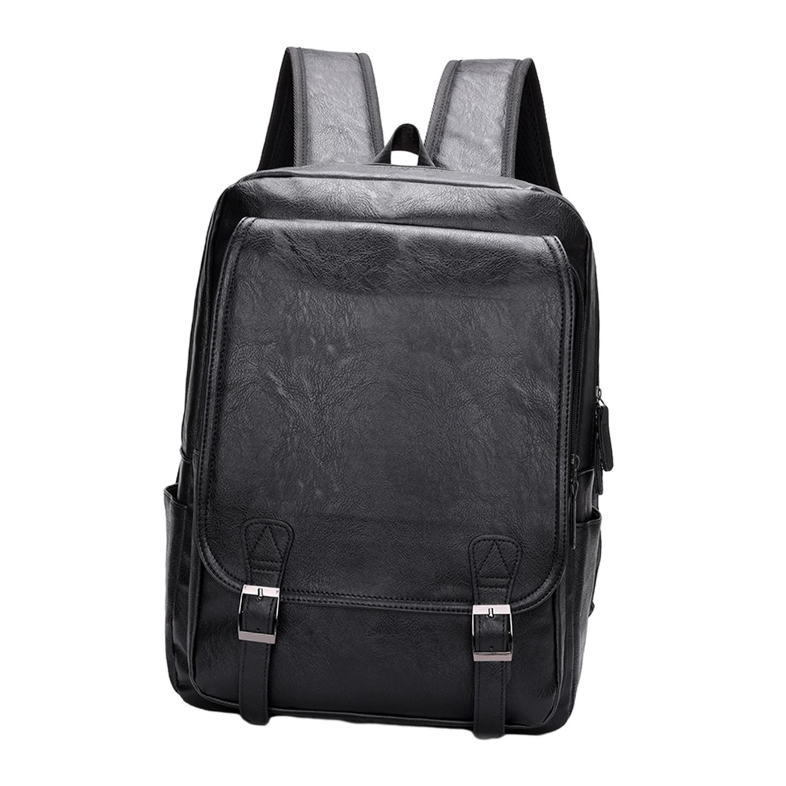 Men's PU Leather Laptop Backpa - Leather Work Rucksack Mens review and price