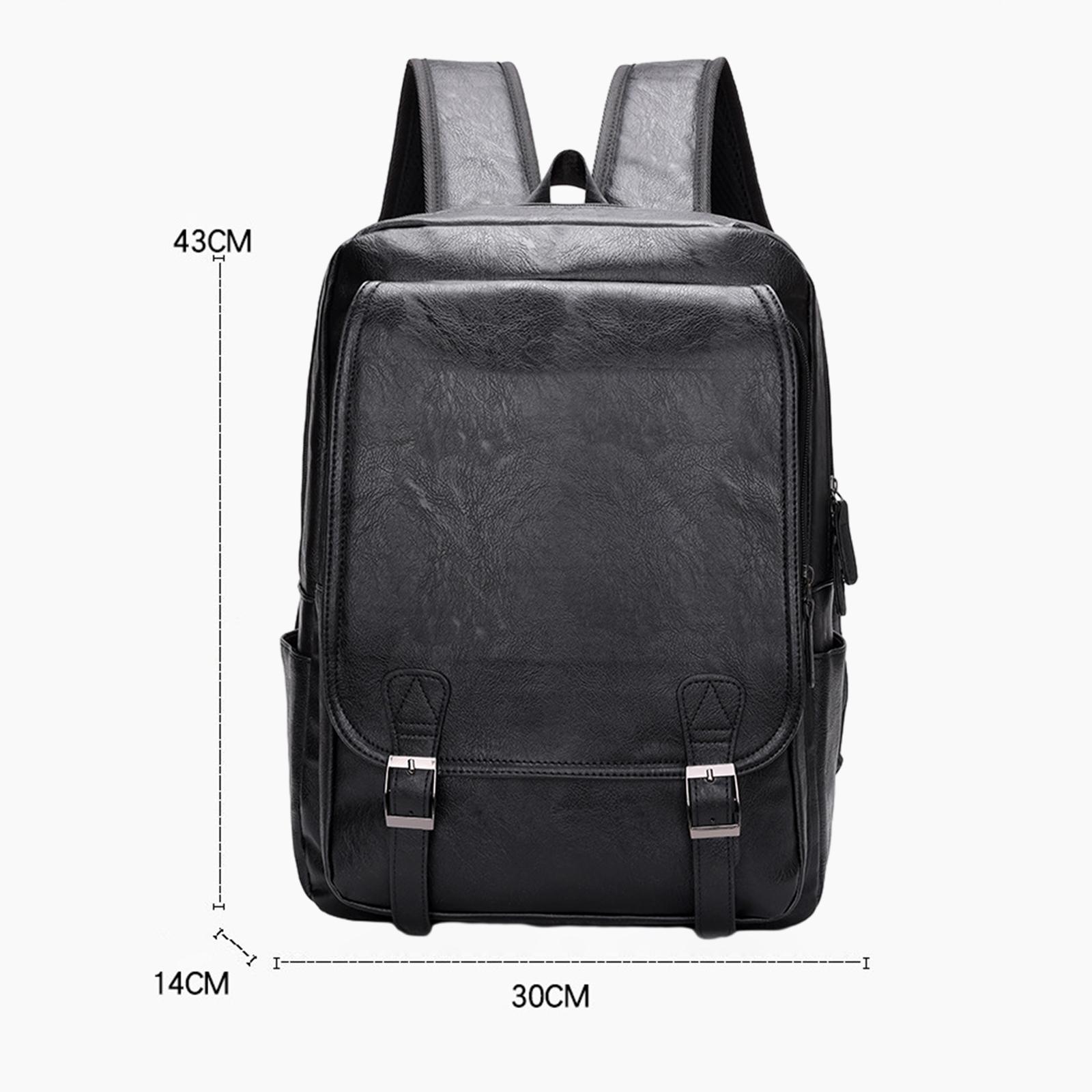 Men's PU Leather Laptop Backpa - Leather Work Rucksack Mens review and price